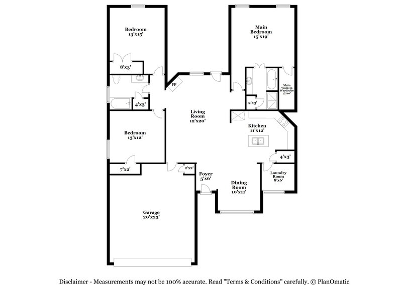 1,885/Mo, 8662 Valmont Cir Cordova, TN 38016 Floorplan View