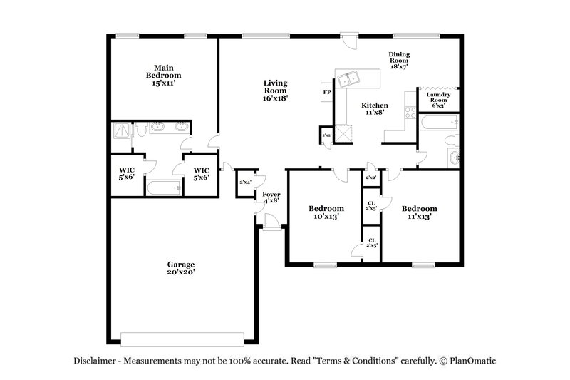 1,770/Mo, 95 Winding Creek Dr Oakland, TN 38060 Floorplan View