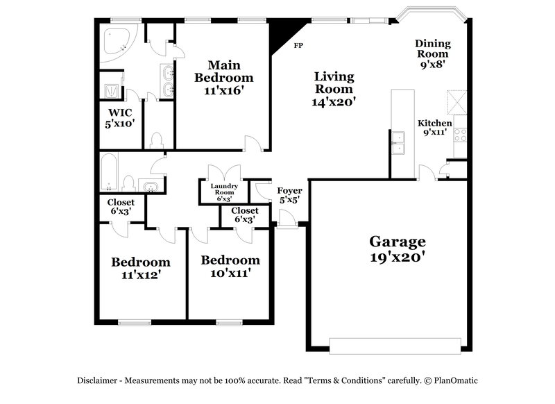 2,500/Mo, 1386 Sawmill Creek Ln Cordova, TN 38016 Floor Plan View