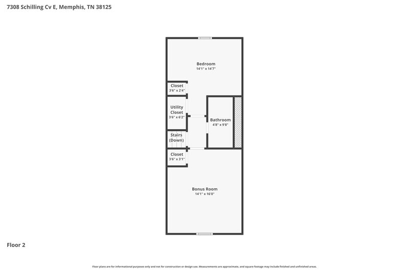 2,250/Mo, 7308 Schilling Cv E Memphis, TN 38125 Floor Plan View 2