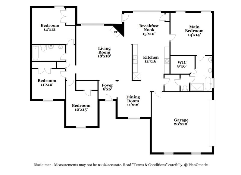 2,830/Mo, 7380 Acree Ln Olive Branch, MS 38654 Floor Plan View