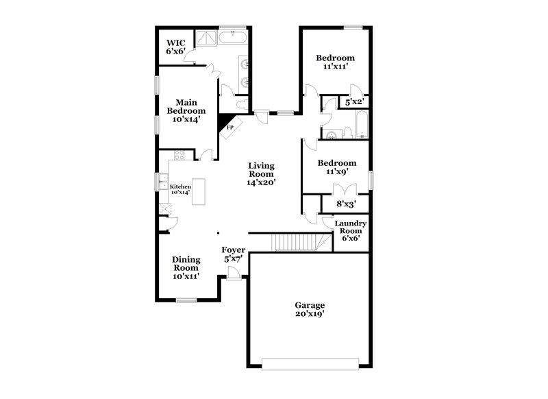 2,270/Mo, 3262 Magnolia Ridge Dr Hernando, MS 38632 Floor Plan View 2