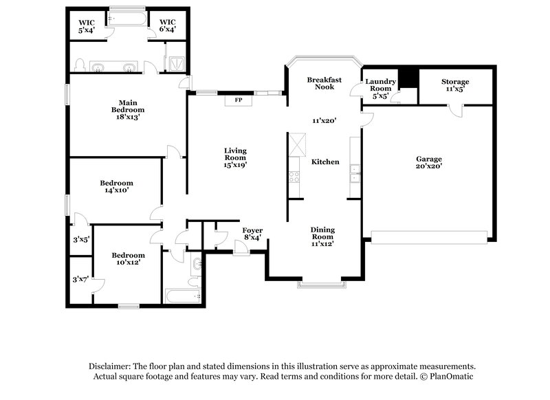 1,995/Mo, 6399 Yale Rd Bartlett, TN 38134 Floor Plan View