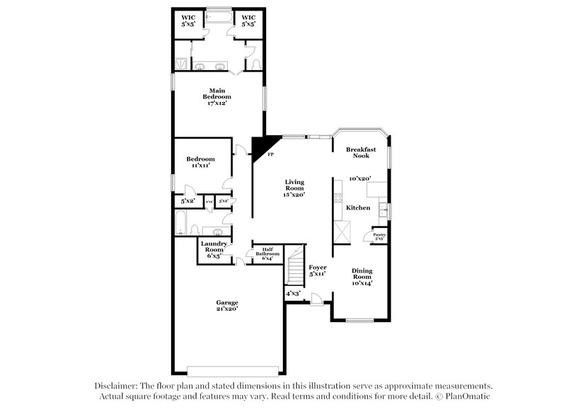 1,925/Mo, 2206 Coral Tree Cv Cordova, TN 38016 Floorplan View 2