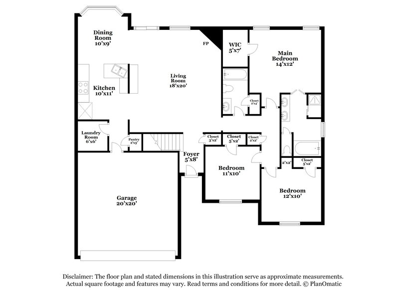 1,695/Mo, 25 Caitlyn Geneva Cv Oakland, TN 38060 Floorplan View 2