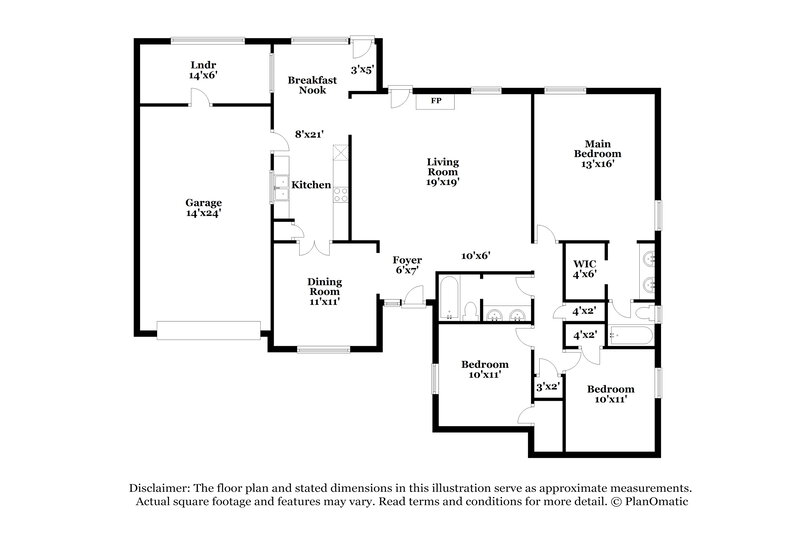 1,895/Mo, 8182 Valley Ridge Trl Cordova, TN 38016 Floorplan View