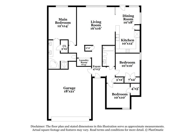 2,460/Mo, 7086 Lagrange Hill Dr Cordova, TN 38018 Floor Plan View