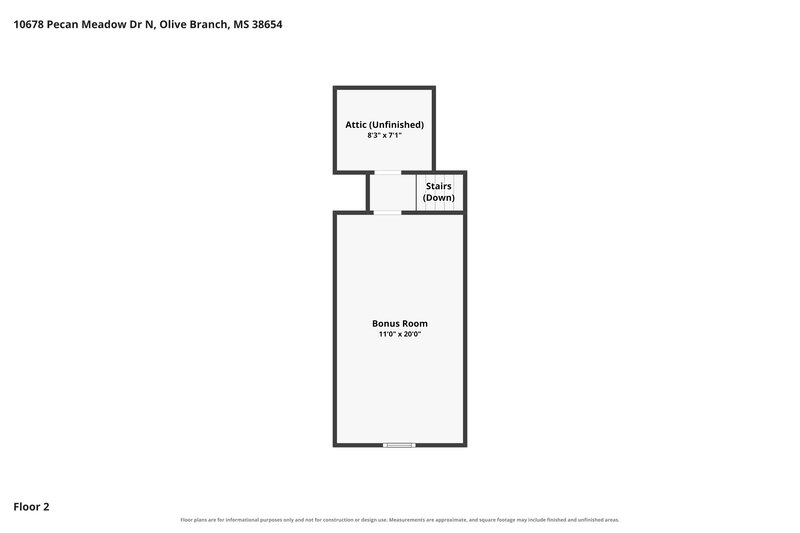 1,810/Mo, 10678 Pecan Meadow Dr N Olive Branch, MS 38654 Floor Plan View