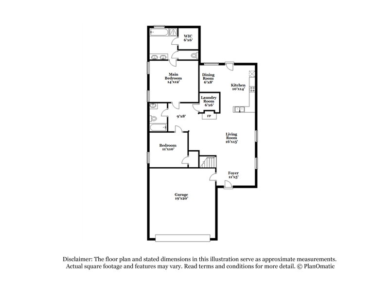 1,830/Mo, 10678 Pecan Meadow Dr N Olive Branch, MS 38654 Floorplan View