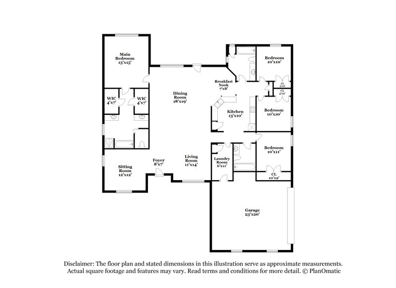 2,375/Mo, 8679 Courtly Cir S Olive Branch, MS 38654 Floor Plan View