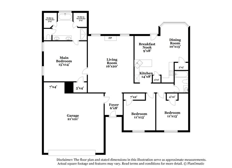 1,585/Mo, 7326 Bramble Ln Walls, MS 38680 Floor Plan View