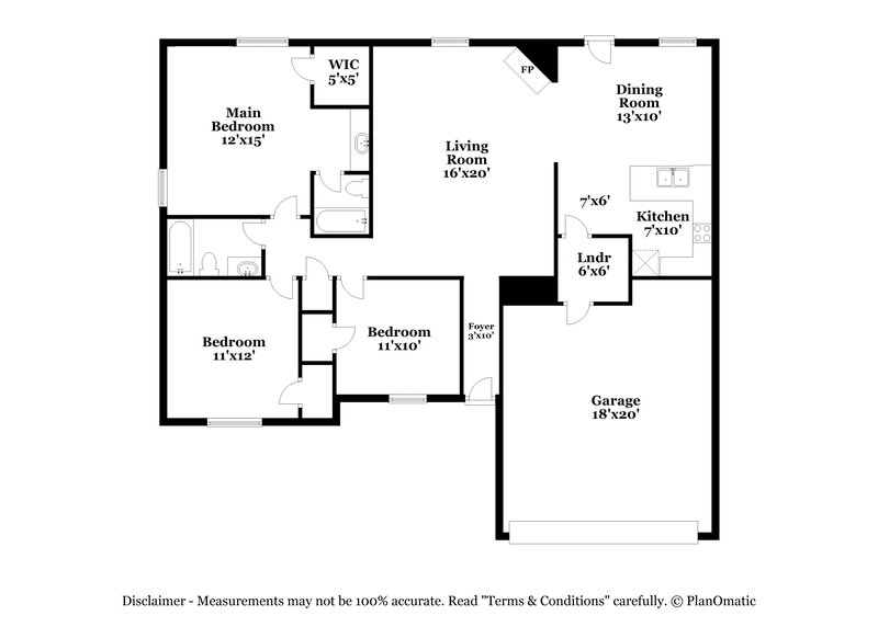 1,810/Mo, 9190 Belmont Dr Southaven, MS 38671 Floor Plan View