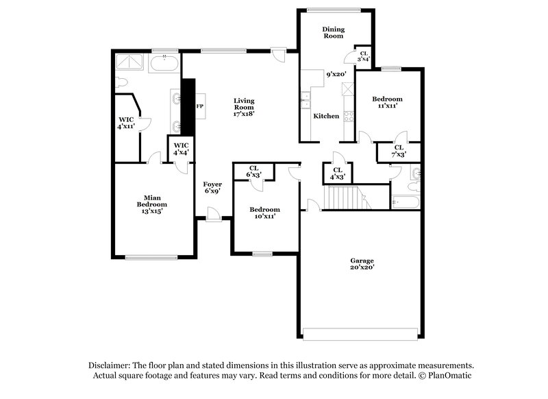 2,085/Mo, 5683 Antler Trl Southaven, MS 38672 Floor Plan View