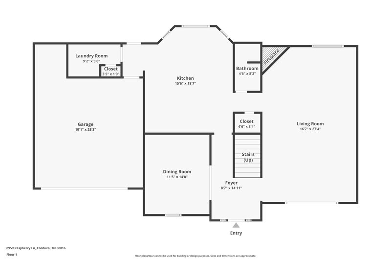 2,510/Mo, 8959 Raspberry Ln Cordova, TN 38016 Floor Plan View