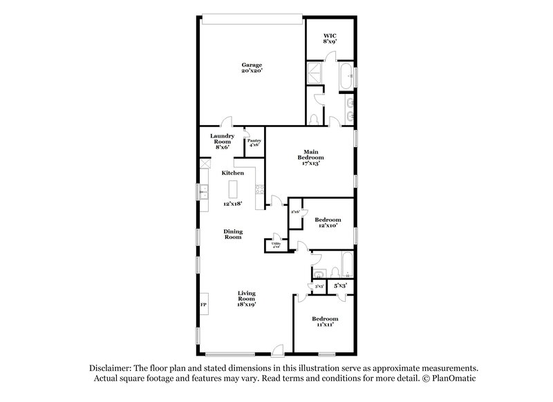 2,010/Mo, 8759 Kimberly Dawn Dr Southaven, MS 38671 Floor Plan View