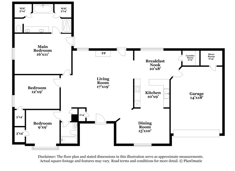 2,040/Mo, 4401 Okeechobee Dr Nesbit, MS 38651 Floor Plan View