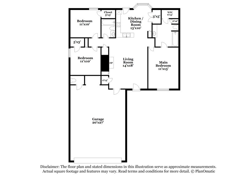 2,270/Mo, 3045 Caitlynn Cir N Horn Lake, MS 38637 Floor Plan View