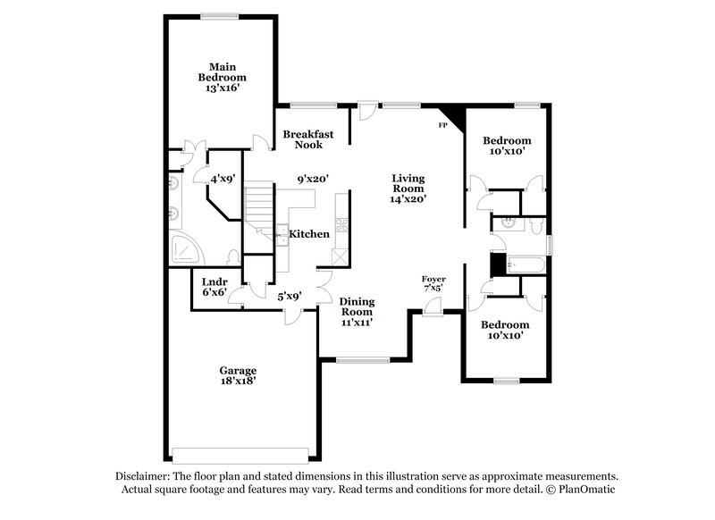 2,000/Mo, 5602 Lake Front Dr Horn Lake, MS 38637 Floor Plan View