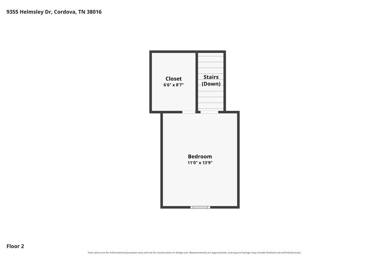 2,015/Mo, 9355 Helmsley Dr Cordova, TN 38016 Floor Plan View 2