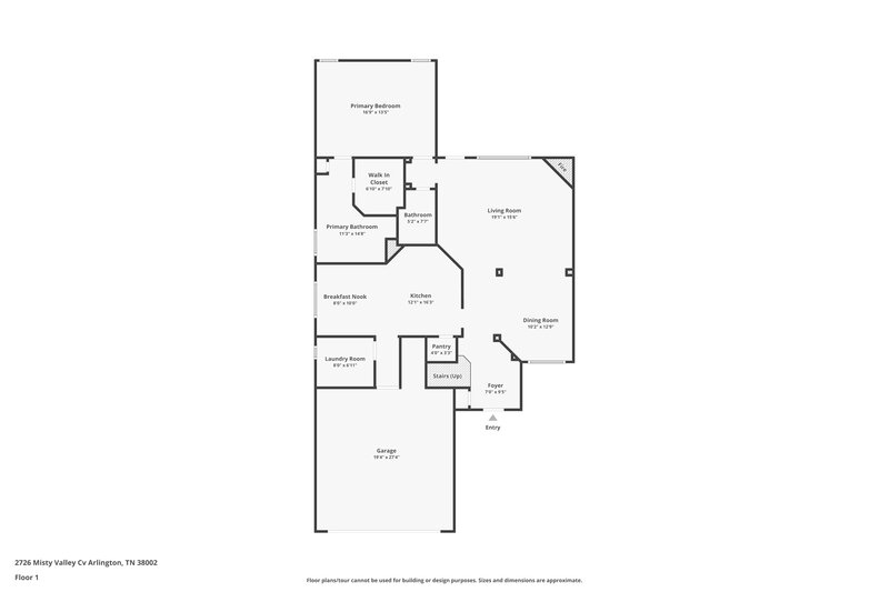 2,950/Mo, 2725 Misty Valley Cv Lakeland, TN 38002 Floor Plan View