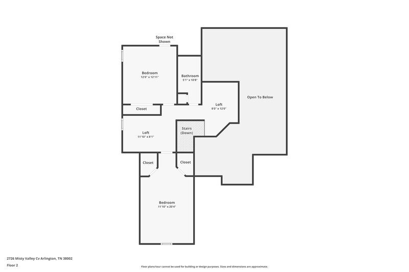 2,950/Mo, 2725 Misty Valley Cv Lakeland, TN 38002 Floor Plan View 2