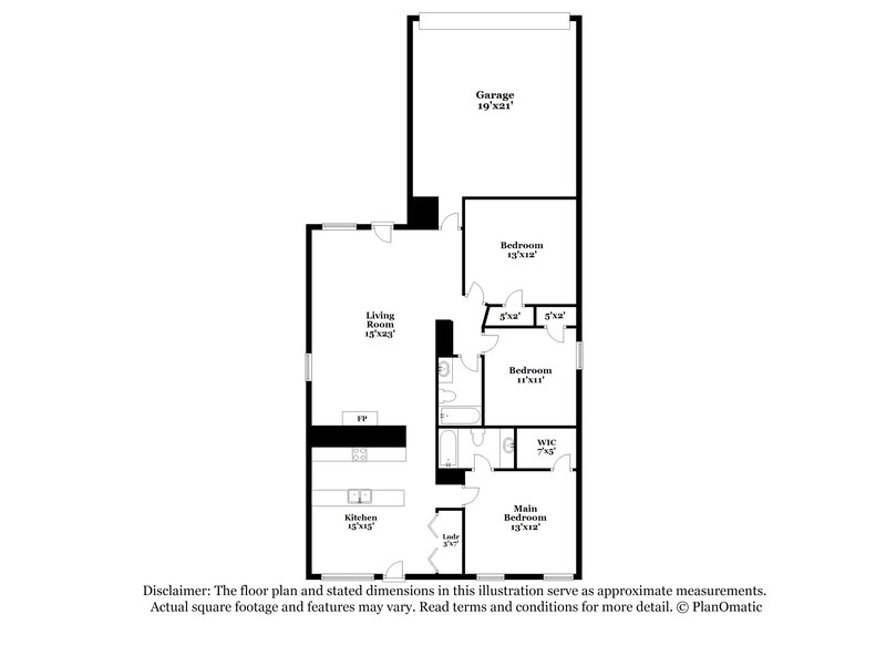 1,725/Mo, 5305 Bradley Ln Southaven, MS 38671 Floor Plan View