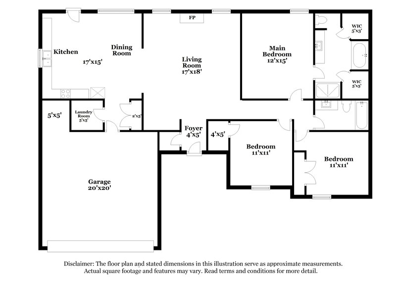 1,905/Mo, 7139 Maplewood Rd Olive Branch, MS 38654 Floor Plan View