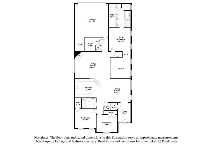 2,240/Mo, 2932 S Hartland Drive Southaven, MS 38672 Floor Plan View