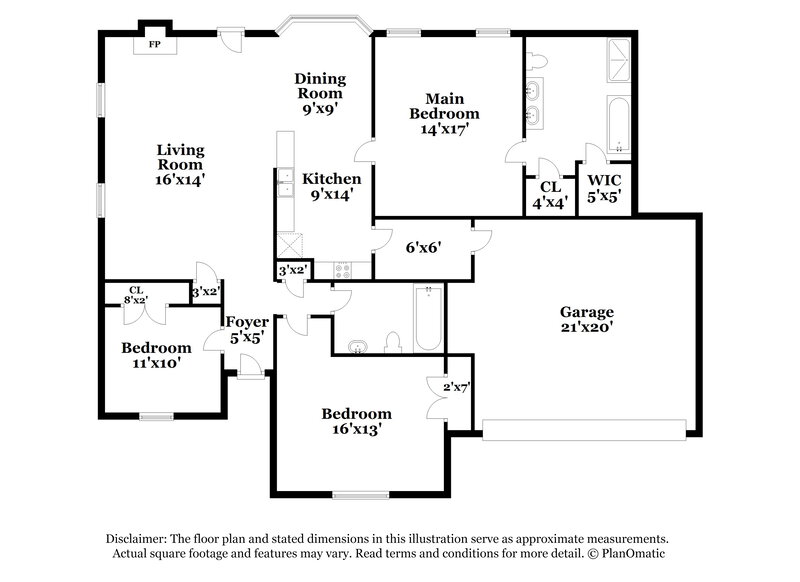 1,920/Mo, 4141 Meadowfield Ln Bartlett, TN 38135 Floor Plan View