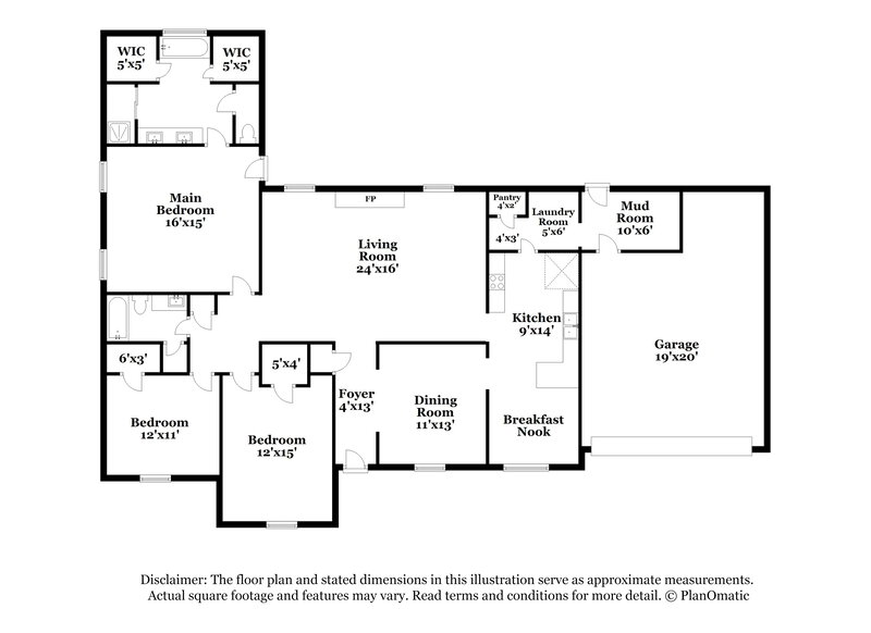 2,080/Mo, 8076 Sara Jane Ln Bartlett, TN 38133 Floor Plan View