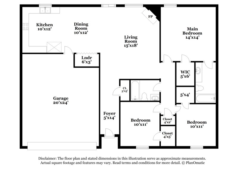 1,700/Mo, 6931 River Birch Rd Walls, MS 38680 Floor Plan View