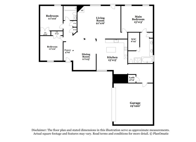 2,430/Mo, 5333 Doe Ln Southaven, MS 38671 Floor Plan View
