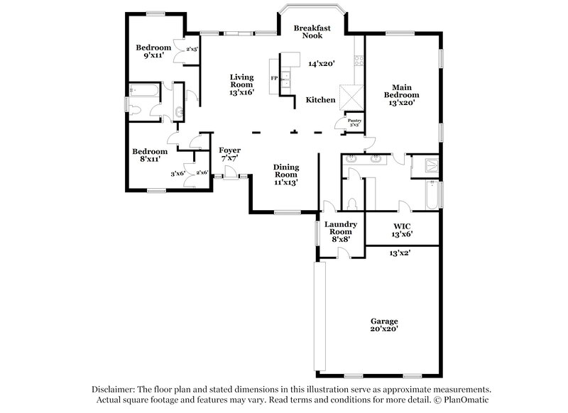 2,245/Mo, 8964 Minda Cv Cordova, TN 38016 Floor Plan View