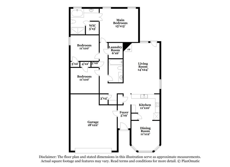 1,930/Mo, 8531 Cross Point Dr Olive Branch, MS 38654 Floor Plan View