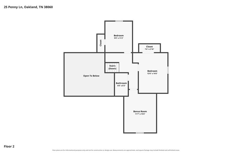 0/Mo, 25 Penny Ln Oakland, TN 38060 Floor Plan View