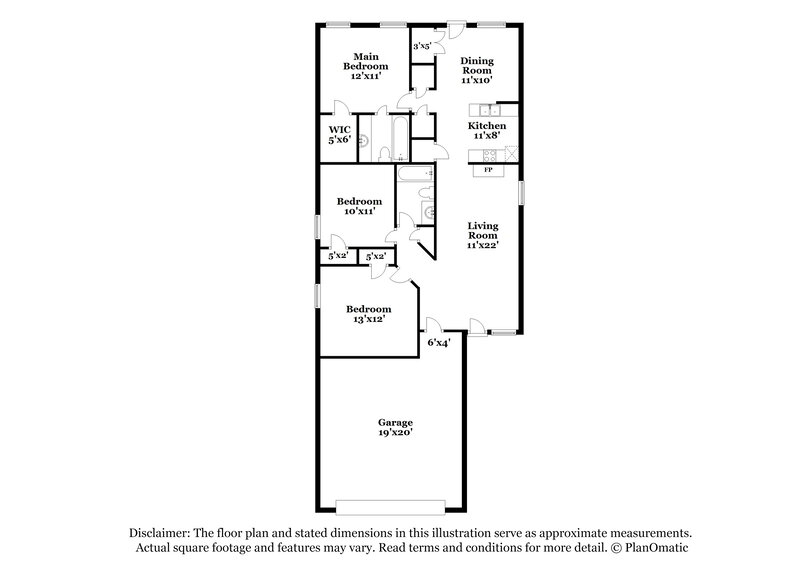 2,650/Mo, 7645 Lilly Dr Southaven, MS 38671 Floor Plan View