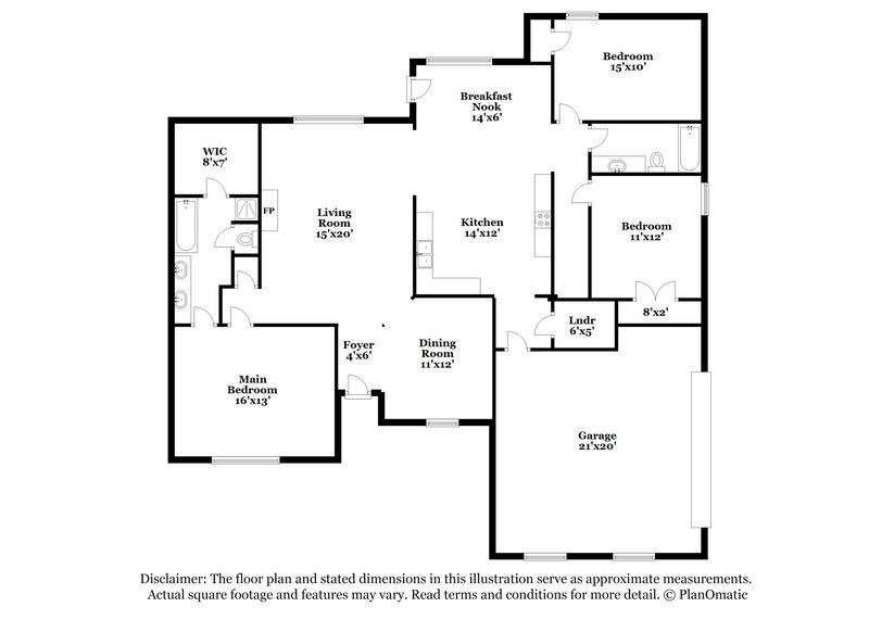 2,250/Mo, 6696 Raner Cv Bartlett, TN 38002 Floor Plan View