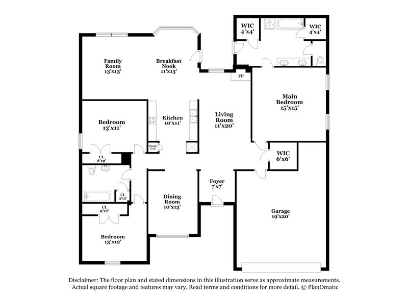 1,955/Mo, 8315 Red Creek Dr Cordova, TN 38016 Floorplan View