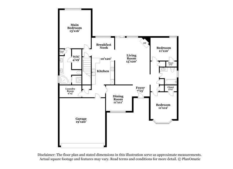 2,245/Mo, 1531 Carlton Ridge Dr Cordova, TN 38016 Floorplan View