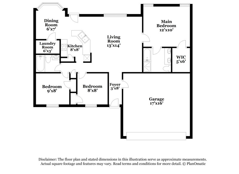 1,715/Mo, 4857 Cantata Dr Walls, MS 38680 Floor Plan View