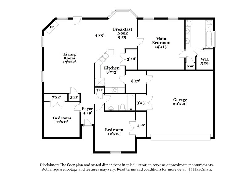 2,650/Mo, 1883 Cresent Ln Southaven, MS 38671 Floor Plan View