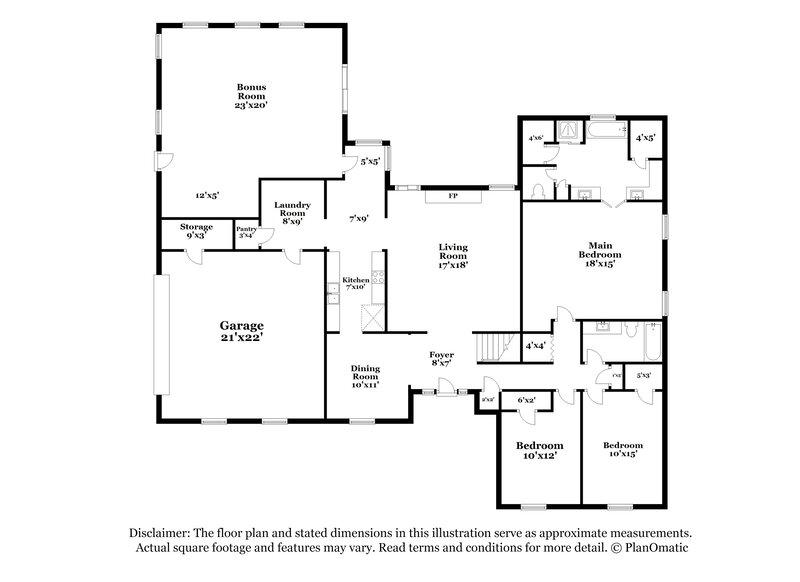 2,545/Mo, 1582 Wind River Cir E Cordova, TN 38016 Floor Plan View