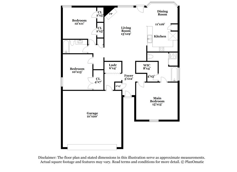 1,775/Mo, 7203 Amberly Way Dr Cordova, TN 38018 Floor Plan View