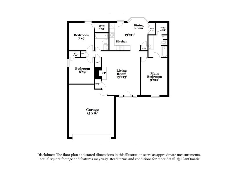 1,860/Mo, 1928 Thomas St Horn Lake, MS 38637 Floor Plan View