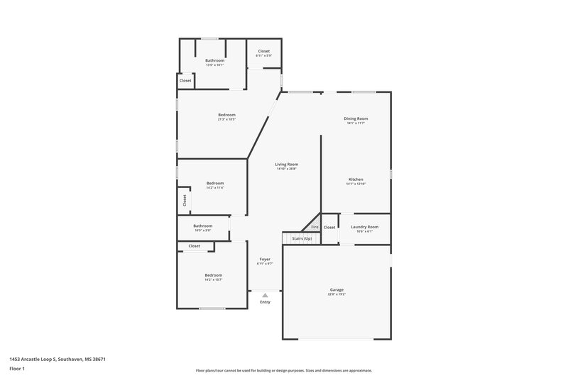 3,290/Mo, 1453 Arcastle Loop S Southaven, MS 38671 Floor Plan View