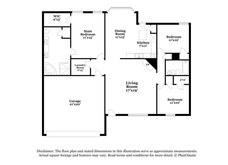 1,935/Mo, 7203 Fox Creek Dr Olive Branch, MS 38654 Floor Plan View