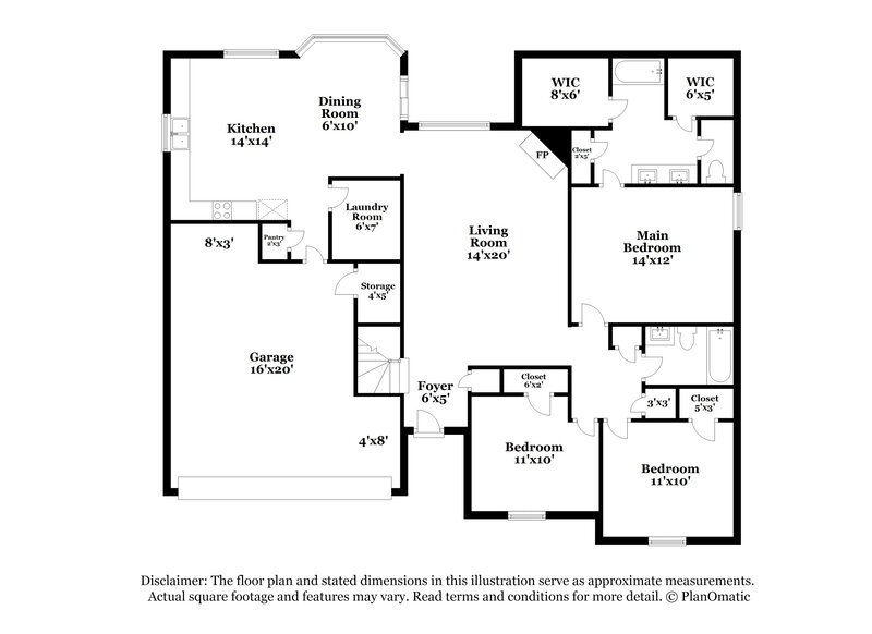 2,075/Mo, 1035 Jessica Lauren Dr Cordova, TN 38018 Floor Plan View