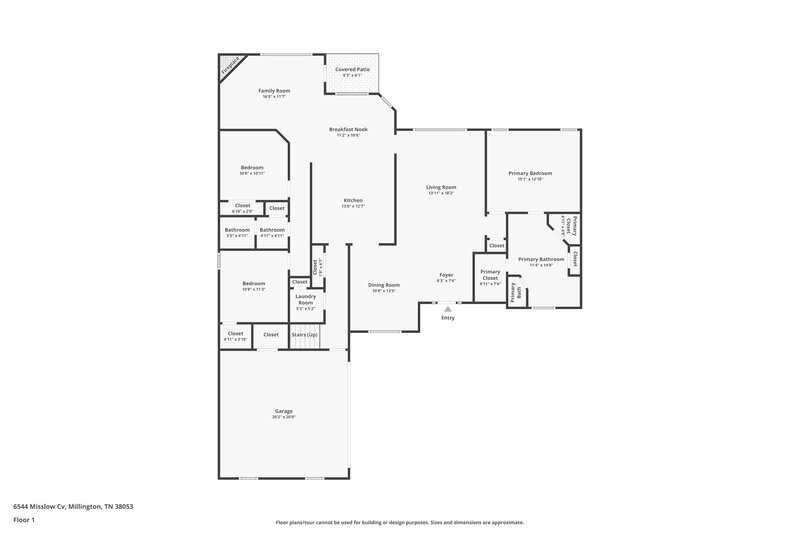 1,915/Mo, 6544 Misslow Cv Millington, TN 38053 Floor Plan View 2