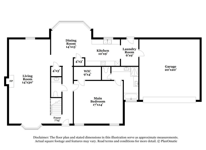 2,050/Mo, 8323 Trinity Rd Cordova, TN 38018 Floor Plan View