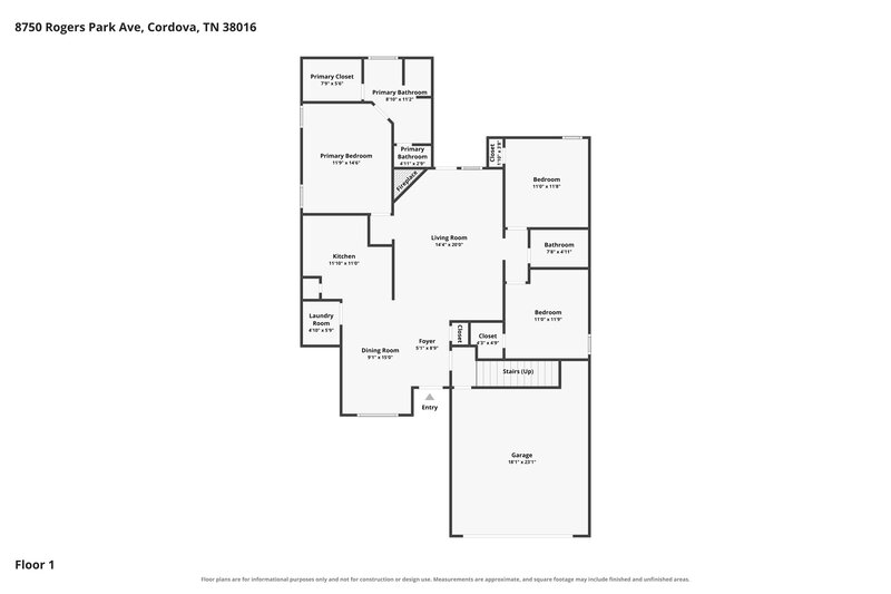 2,670/Mo, 8750 Rogers Park Ave Cordova, TN 38016 Floorplan View